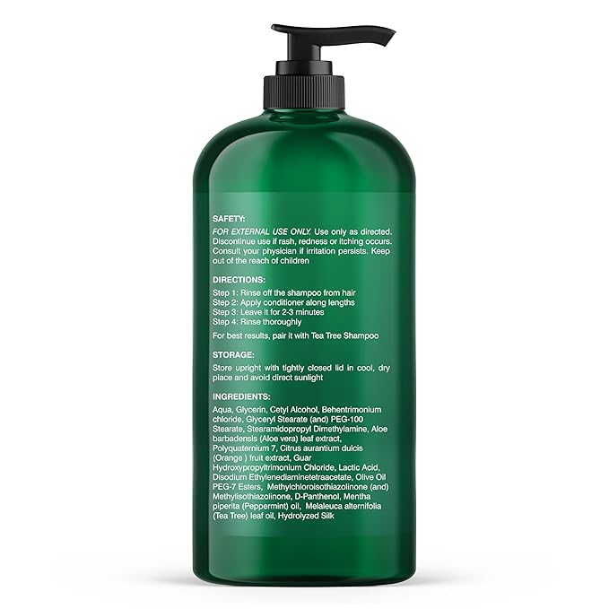 Botanic Hearth Tea Tree Conditioner | For All Hair Types | Fights Dandruff & Dry Scalp | With Vitamin C, Peppermint Oil, Rosemary Oil & Lavender Oil | Sulphate & Paraben Free | 16 fl oz-BrightBean Baby