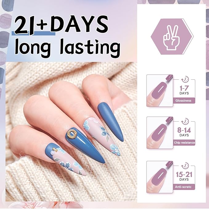 JEWHITENY 27 Colors Nail Polish Kit with U V Light, U V LED Nail Dryer Lamp Curing Gel Nail Polish Set Popular Gel Polish Set DIY at Home, Nail Manicure Tools-BrightBean Baby