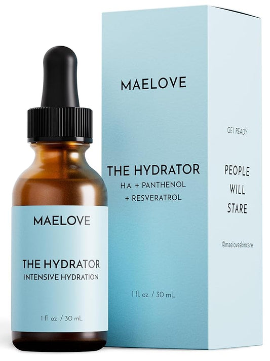 MAELOVE Hydrator Hyaluronic Acid B5 Serum with Resveratrol for Instantly Dewy Glow, Fills Fine Lines, Lightweight and Non Greasy, 1.0 fl oz-BrightBean Baby
