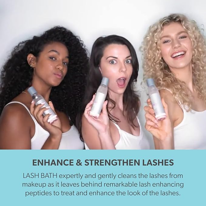 Serious Skincare Lash Bath & Conditioner - Double Action Eye Makeup Remover - Oil Free - Enhancing Peptides Promotes Eyelash Growth - Clover Flower - Effortlessly Removes Waterproof Mascara - 4 oz.-BrightBean Baby