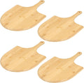 4Pack Natural Bamboo Pizza Spatula, Pizza Peel 11 Inch, Wooden Pizza Spatula Paddle Board for Home Pizza Cutting，Cheese, Bread,Fruit,Vegetable Oragaznie (4)