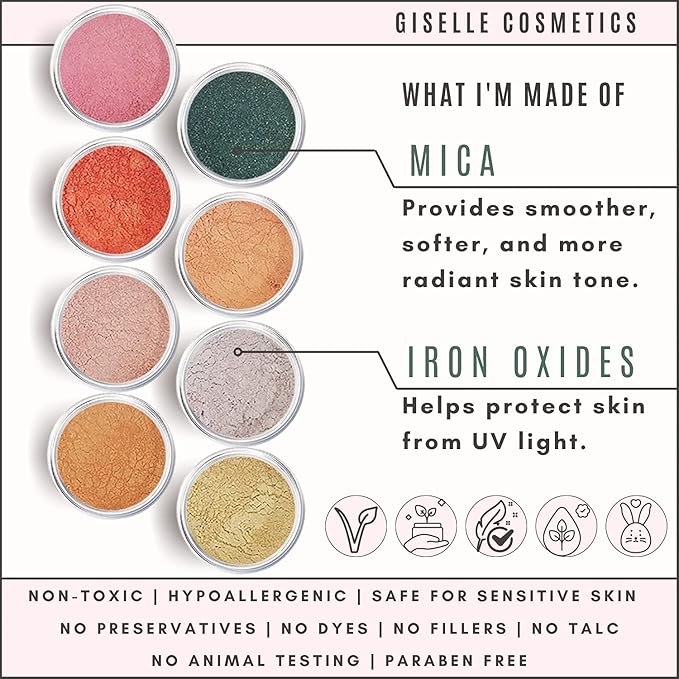 Summer Cupcake Mineral Eye Shadow Pallet, Organic Makeup Kit with Brown Eyeshadow, Nutural Eyeshadow, Mineral Powder, Contour Kit, Highlighter Palette, Hypoallergenic Eyeshadow-BrightBean Baby