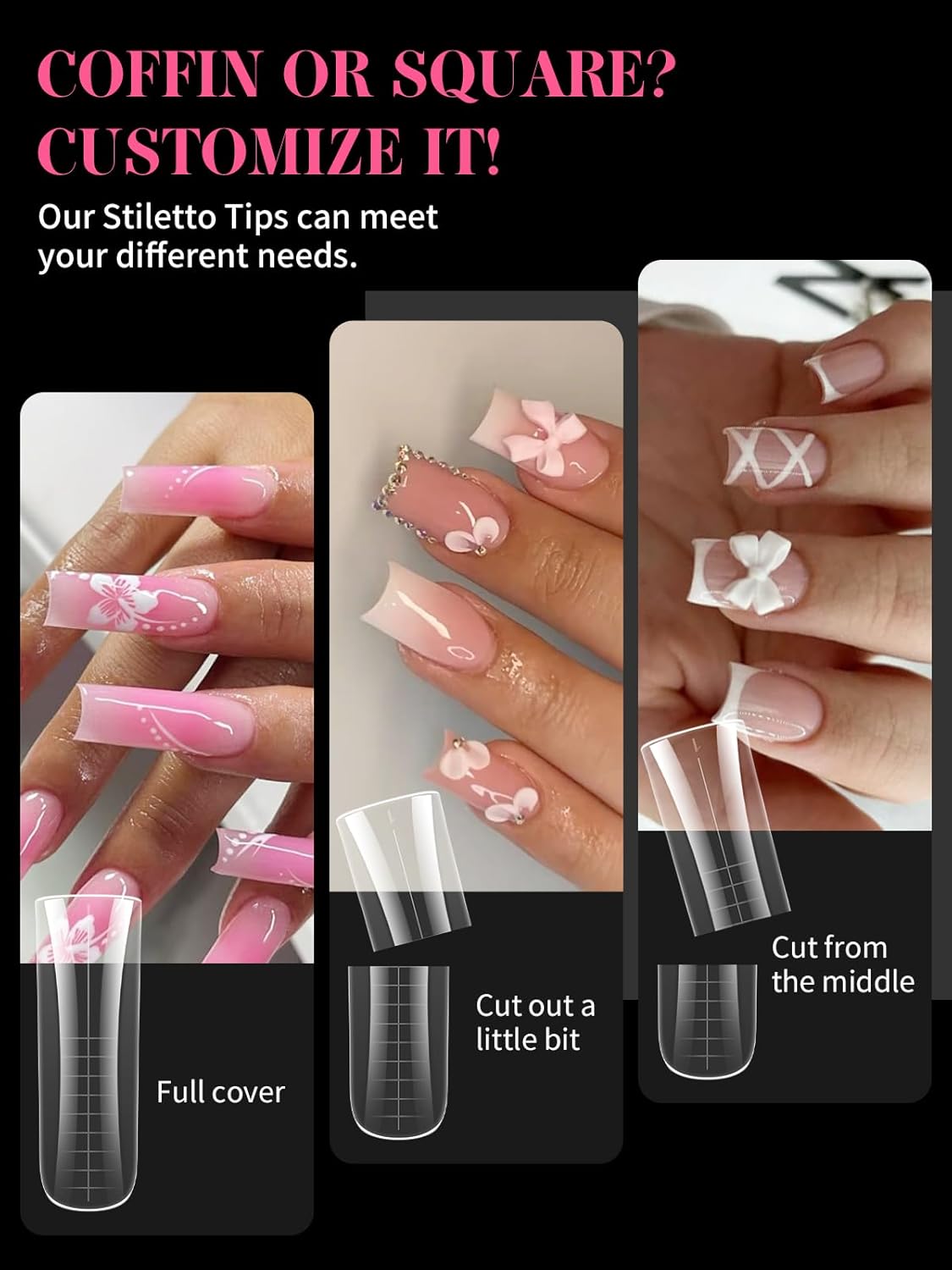 EBANKU Dual Nail Forms for Poly Extension Gel, 150 PCS Duck Nail Molds Reusable 15 Sizes Nail Extension Forms for Builder Gel Manicure Design Salon DIY-BrightBean Baby