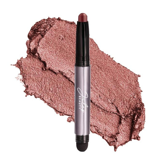 Julep Eyeshadow 101 Cream-to-Powder Waterproof Shadow Stick – Red Wine Shimmer – Long-Lasting, Crease-Proof, Warm Red Shimmer Cream Eyeshadow with Built-in Smudger-BrightBean Baby