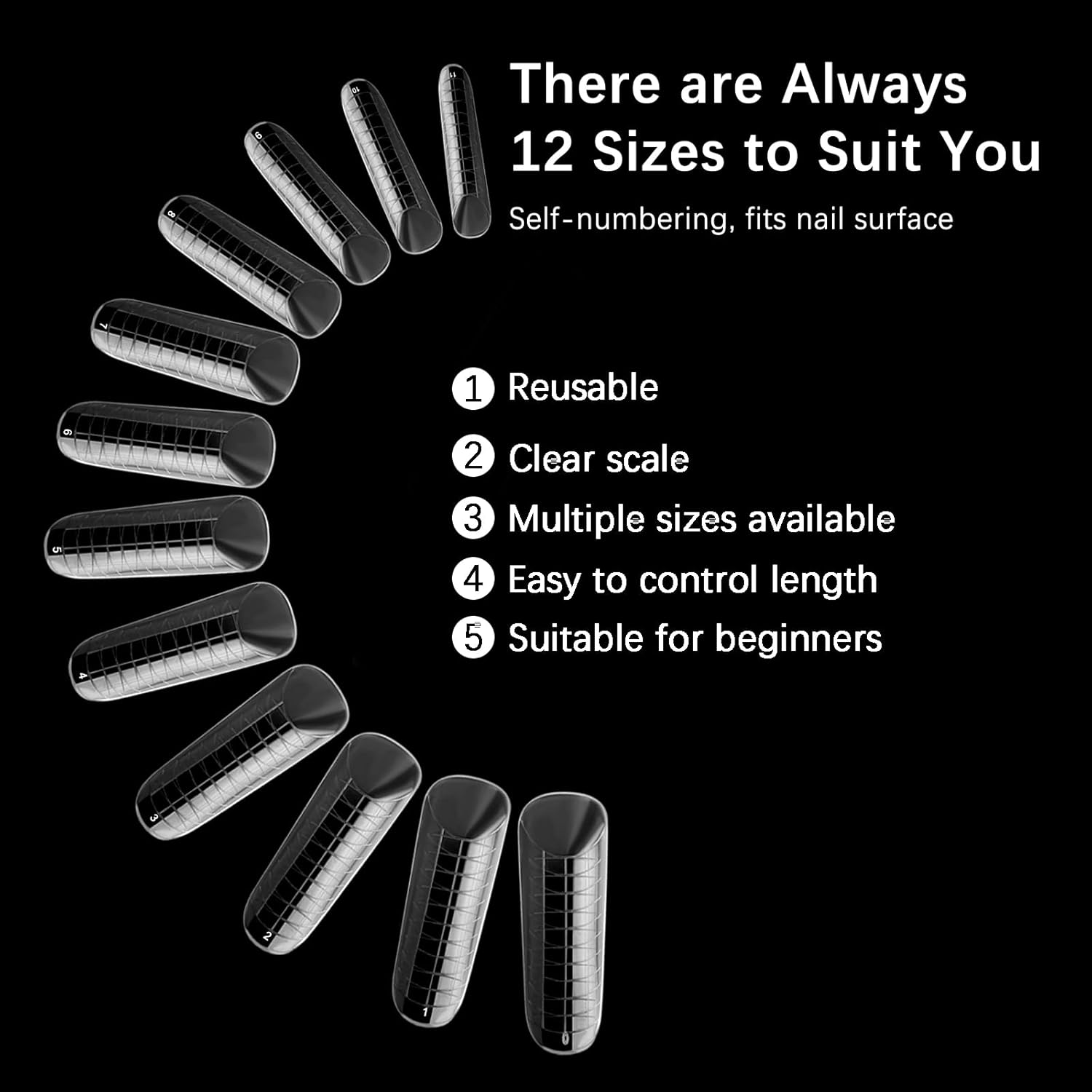 120 Pcs Poly Extension Gel Dual Nail Forms Nail Molds With Scale Builder Coffin Nail for Gel Manicure Nail Art Design Salon DIY at Home (Long Dual Nail Forms Set)-BrightBean Baby