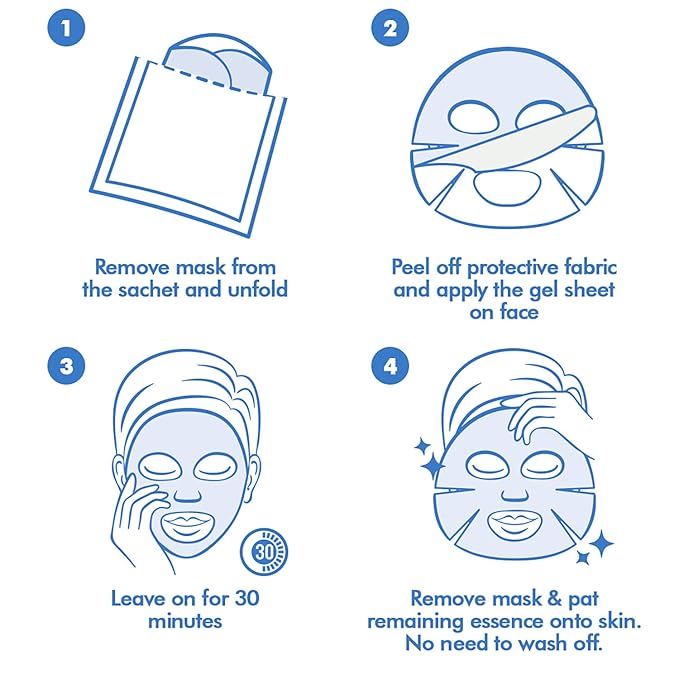 Ebanel 10 Pack Hydrogel Collagen Face Mask with Hyaluronic Acid, Vitamin C, Peptide, Aloe, Instant Brightening Hydrating Face Masks Skincare Korean Sheet Mask, Skin Firming, Lifting Anti Aging Masks-BrightBean Baby