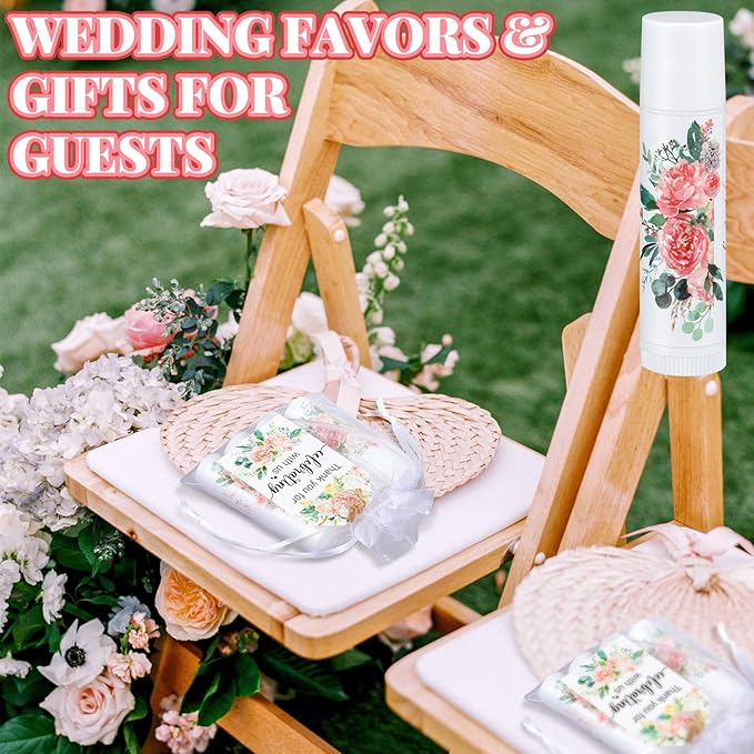 100 Pack Thank You Gifts Lip Balm Bulk Party Supplies Employee Appreciation Gifts for Guests Wedding Bridal Shower Bachelorette Gifts Baby Shower Favors for Coworkers Women Homeless Nurse-BrightBean Baby