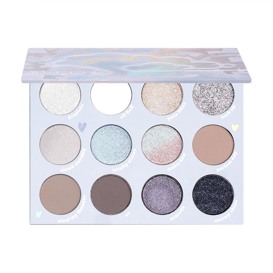 ColourPop Eyeshadow Palette - Eye Makeup Palette with Matte, Metallic, Matte Sparkle & Glitter Finishes - High-Pigment Eye Makeup with a Long-Wearing Formula - Cloud 9 (0.49 oz)-BrightBean Baby