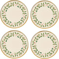 Lenox 897083 Holiday Dinnerware Salad Plates, Set of 4, Red & Green, Christmas, Hosting