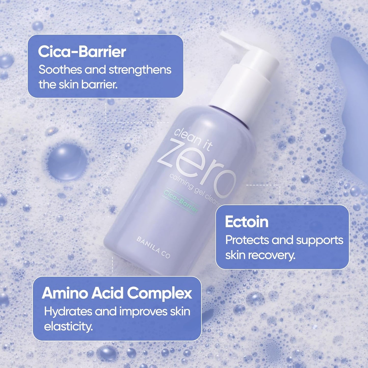 BANILA CO Clean It Zero Calming Gel Cleanser | Cica & Amino Acid Complex for Gentle Hydration | Vegan & Hypoallergenic | Korean Facial Cleanser for Sensitive Skin (200ml / 6.76 fl oz)-BrightBean Baby