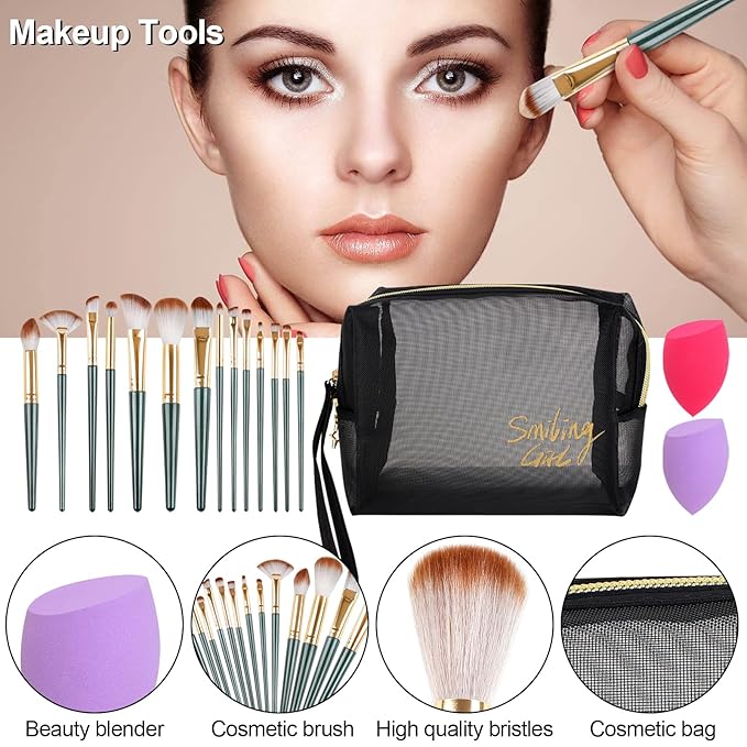 Fenshine Makeup Set,Make Up Starter Kit With Storage Bag Portable Travel Make Up Palette Eyeshadow Foundation Lip Gloss for Teenage & Adults (Type B)-BrightBean Baby