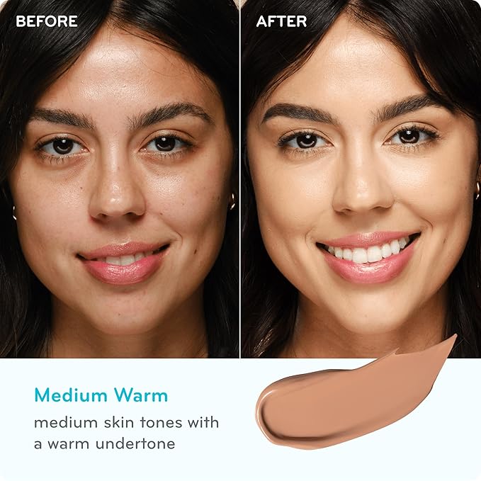 pūrlisse Ageless Glow Serum BB Cream SPF 40 - Glow BB Cream with SPF Enriched with Bakuchiol & Vitamin C to Help Improve Firmness & Reduce Wrinkles for Dewy Skin - Medium Warm (1.4 oz)-BrightBean Baby