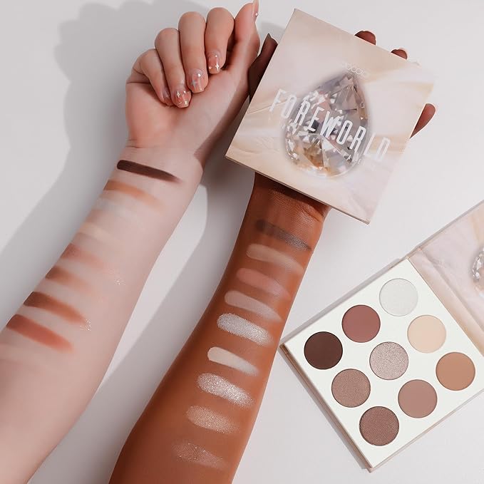 docolor Neutral Eyeshadow Palette 9 Colors Nude Brown Eyeshadow Palette Eye Shadow Palette Makeup Palettes with Velvety and Silky Finishes Highly Pigmented Mattes Shimmers Glitter Eye Makeup Palettes-BrightBean Baby
