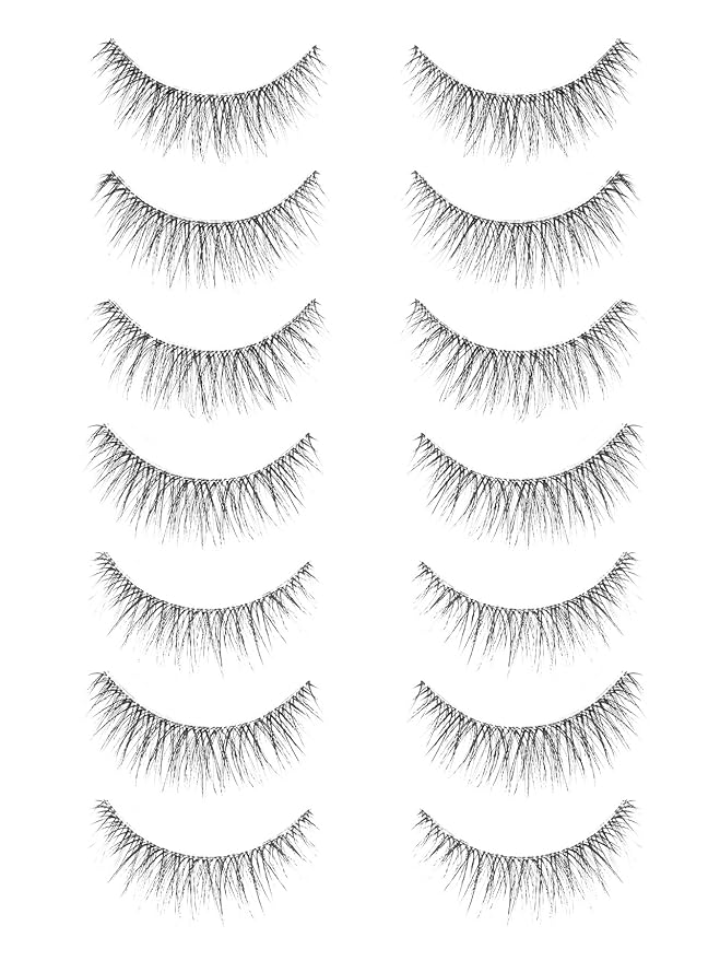 False Lashes Natural Look Wispy Eyelashes 13MM Eye Lash Pack for Daily C Curl Natural Lashes 7 Pair Siligli-BrightBean Baby