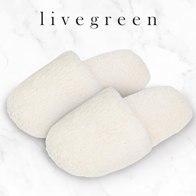 Live Green Foot Care Collection in Eucalyptus, Foot Spa Set with Sherpa Slippers, Foot Lotion (60ml), Foot Scrub (60ml) and 2 Bath Bombs (80 grams each)-BrightBean Baby