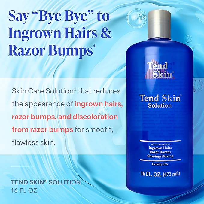 Tend Skin Razor Bump, Ingrown Hair Solution for Unsightly Razor Bumps, Ingrown Hair and Razor Burns, Post Shaving and Waxing Toner for Men and Women, Made in USA, 16 Oz-BrightBean Baby