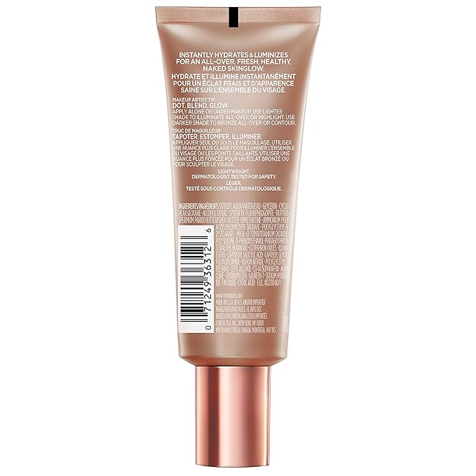 L'Oreal Paris Makeup True Match Lumi Glotion, Natural Glow Enhancer, Illuminator Highlighter, Bronzing Drops For a Sun-Kissed Glow, 903 Medium-BrightBean Baby
