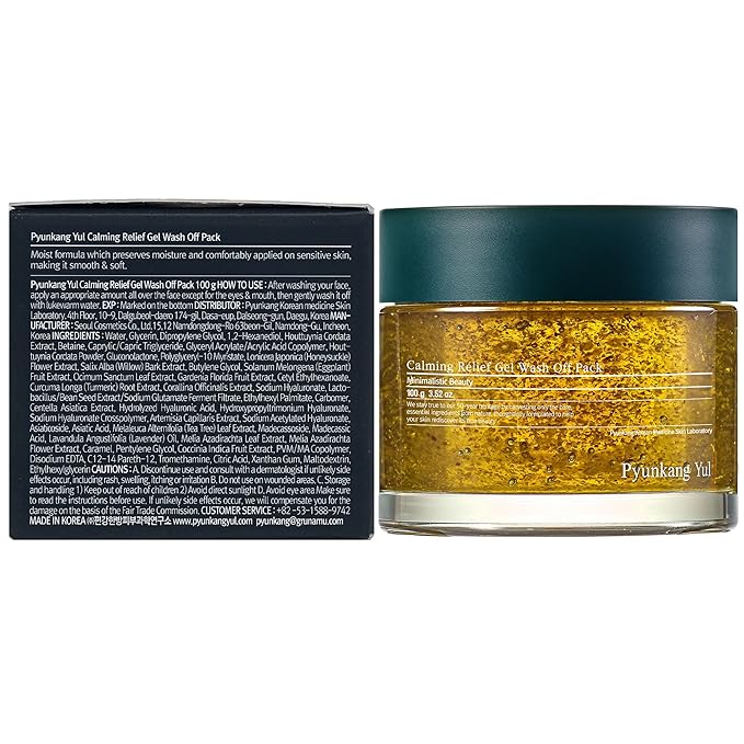 Pyunkang Yul PKY Calming Relief Gel Wash Off Pack 100g, Soothing & Refreshing Gel Mask for Sensitive Skin-BrightBean Baby