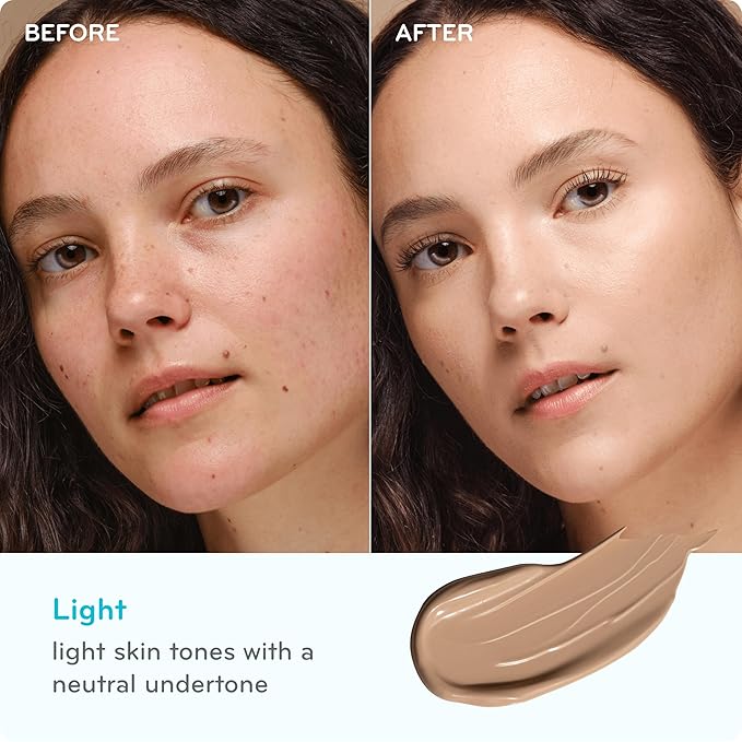 pūrlisse Ageless Glow Serum BB Cream SPF 40 - Glow BB Cream with SPF Enriched with Bakuchiol & Vitamin C to Help Improve Firmness & Reduce Wrinkles for Dewy Skin - Light (1.4 oz)-BrightBean Baby