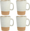 Gibson Elite 4 Pack Dreamweaver Terracotta Reactive 17 OZ Mug Set - Sand Cream