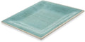 Carlisle FoodService Products Grove Reusable Plastic Plate Square Plate with Rim for Home and Restaurant, Melamine, 10.5 Inches, Aqua, (Pack of 12)