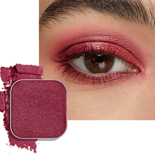 Shimmer Single Eyeshadow Refill – Plum Coloring, High Pigment, Long-lasting, No Fallout – Single Pan with Metal Base, Compatible with Magnetic Palettes – Eyeshadow Pan for DIY Makeup-BrightBean Baby