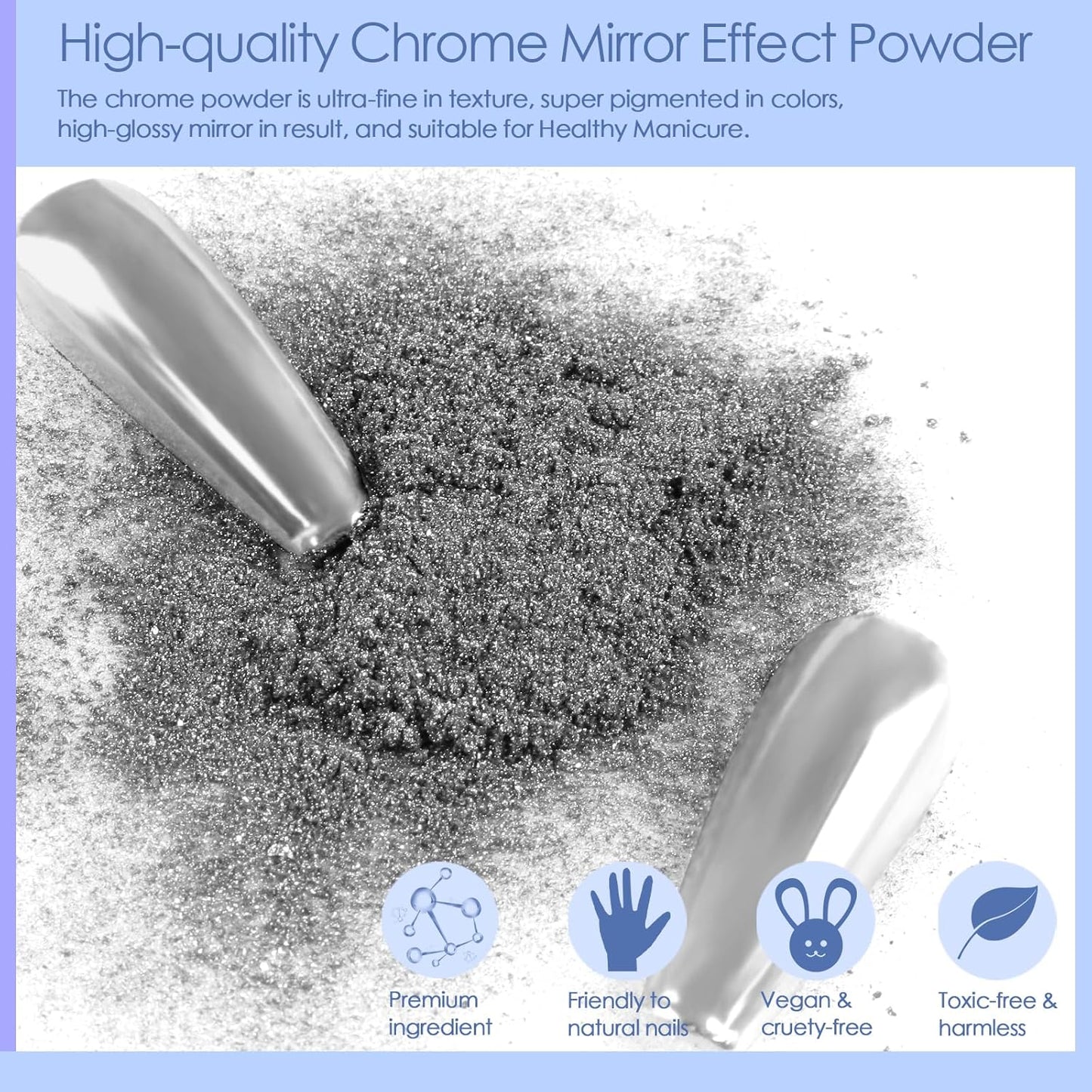 Allstarry Chrome Nail Powder, Metallic Mirror Gold Chrome Powder Pigment Color Changing Chameleon Nail Powder Nail Art Glitter Dust for Gel Nail Manicure DIY at Home Salon Women Gifts-BrightBean Baby