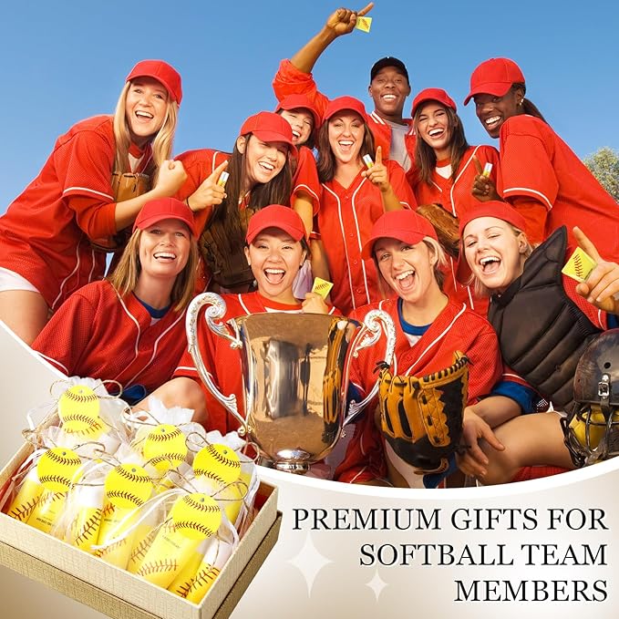 144 Pcs Softball Lip Balm Hand Cream Set Softball Accessories Softball Party Favors Including 36 Softball Lip Balm 36 Moisturizing Hand Cream 36 Bags 36 Softball Cards and Ropes for Kids Gifts-BrightBean Baby
