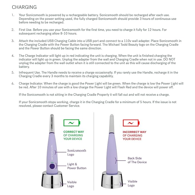 Michael Todd Beauty Sonicsmooth Dermaplane Razor for Women Face + Eyebrow trimmer Dermaplaning System - Peach Fuzz Remover - 8 Weeks of Dermaplaning Blades-BrightBean Baby