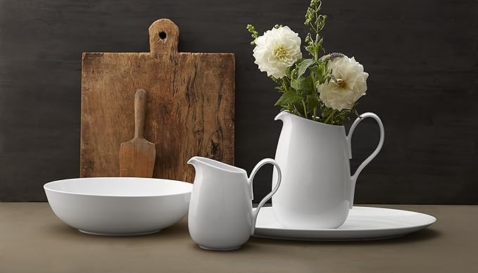 nambe Skye Oval Platter | Bone China Serving Tray for Appetizers, Snacks, and Sandwiches | 17 x 8 Inch | Dishwasher and Microwave Safe