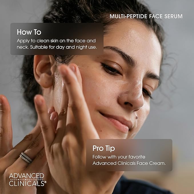 Advanced Clinicals Hyaluronic Acid Moisturizer Face Serum + Collagen Peptide Facial Serum Skin Care Set | Hydrating Serums For Diminishing Appearance Of Wrinkles, Dry Skin, Fine Lines, Set Of 2-BrightBean Baby