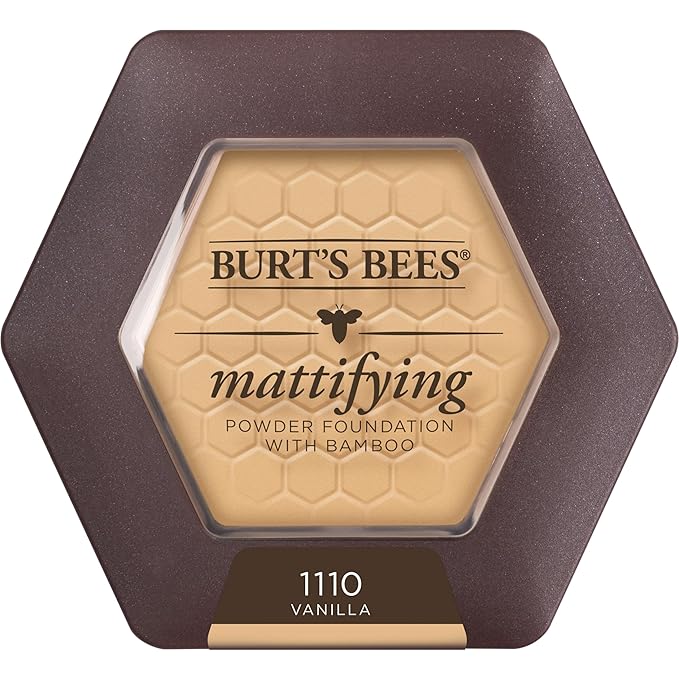 Burt’s Bees 100% Natural Origin Mattifying Powder Foundation, Vanilla, 0.3 Ounce, Packaging May Vary-BrightBean Baby