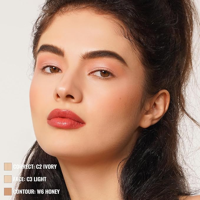 Oulac Concealer Full Coverage, Concealer Stick for Dark Circles, Hydrating Concealer Infused with Hyaluronic Acid, Lightweight, Long Lasting, Vegan Concealer 3.8ml, Shade: C2 Ivory-BrightBean Baby