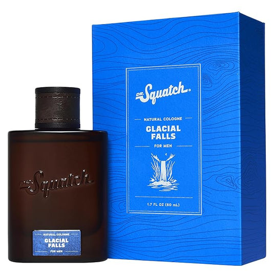 Dr. Squatch Natural Cologne for Men - Scent-Lock Technology and Sustainably-Sourced Ingredients - Glacial Falls Cologne (1.7 fl oz)-BrightBean Baby