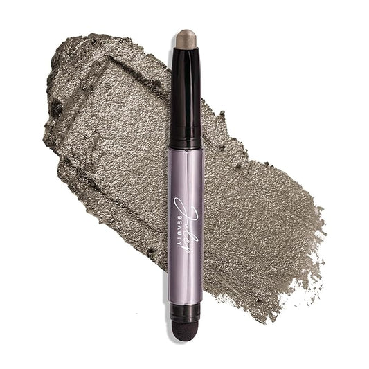 Julep Eyeshadow 101 Cream-to-Powder Waterproof Shadow Stick – Galaxy Grey Shimmer – Long-Lasting, Crease-Proof, Grey Gold Shimmer Cream Eyeshadow with Built-in Smudger-BrightBean Baby