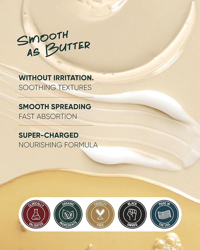Buttah Skin Transforming Kit for Melanin Rich Skin | CocoShea Revitalizing Cream 2 oz | Vitamin C Serum 1 oz | Buttah Cleanser 3.4 oz | Black Owned Skincare-BrightBean Baby