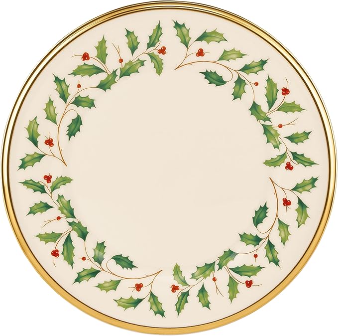 Lenox 146504010 Holiday Salad Plate, Christmas Dinnerware
