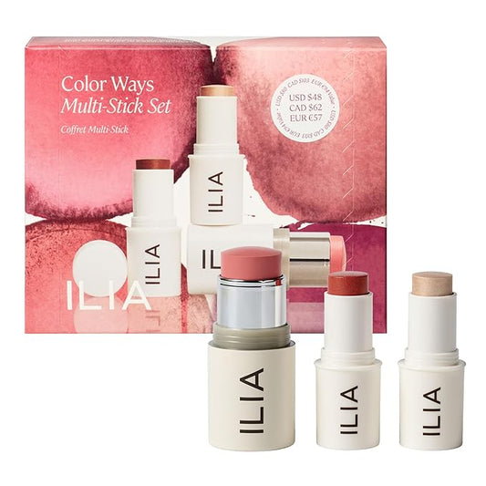 ILIA - Natural Color Ways Multi-Stick Set For Cheeks + Lips | Non-Toxic, Vegan, Cruelty-Free, Clean Makeup-BrightBean Baby