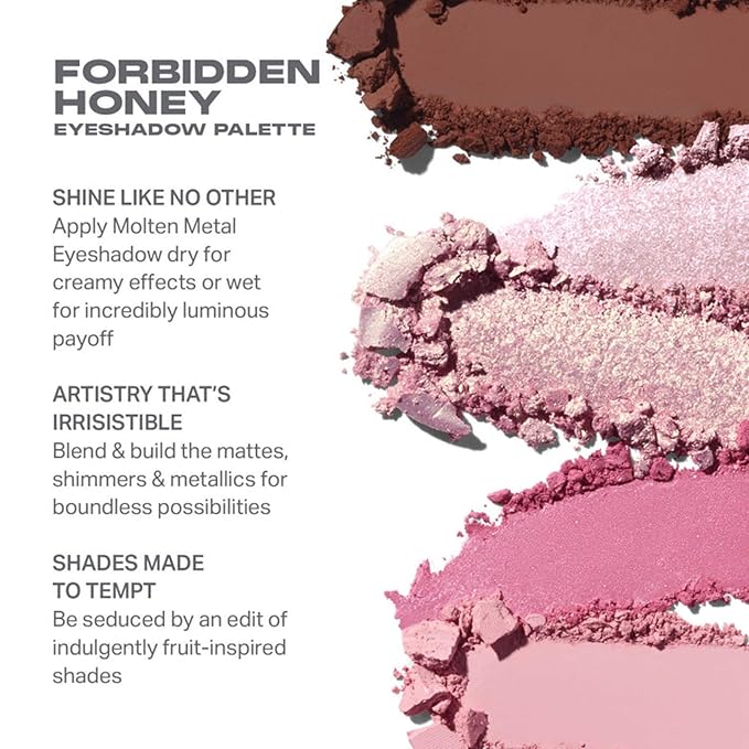 Morphe Forbidden Honey Artistry Palette - Foil-Effect Eyeshadow Palette with Matte, Shimmer & Foil Finishes - Pink & Brown Eyeshadow with Luminous Payoff (0.35 oz)-BrightBean Baby
