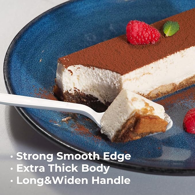 600Pack Disposable Plastic Spoons Bulk White Heavy Duty Plastic Teaspoons - Value Pack Cutlery Set For Parties, Restaurant (600SPOONS)