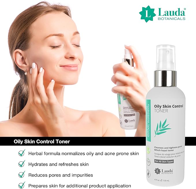 LAUDA BOTANICALS Vitamin C Facial Toner Spray, Hydrating Skin Balancing, Refreshing Pore Minimizer with Organic Witch Hazel, Aloe Vera, Anti Aging Antioxidants for Combination & Oily Skin, 4 Oz-BrightBean Baby