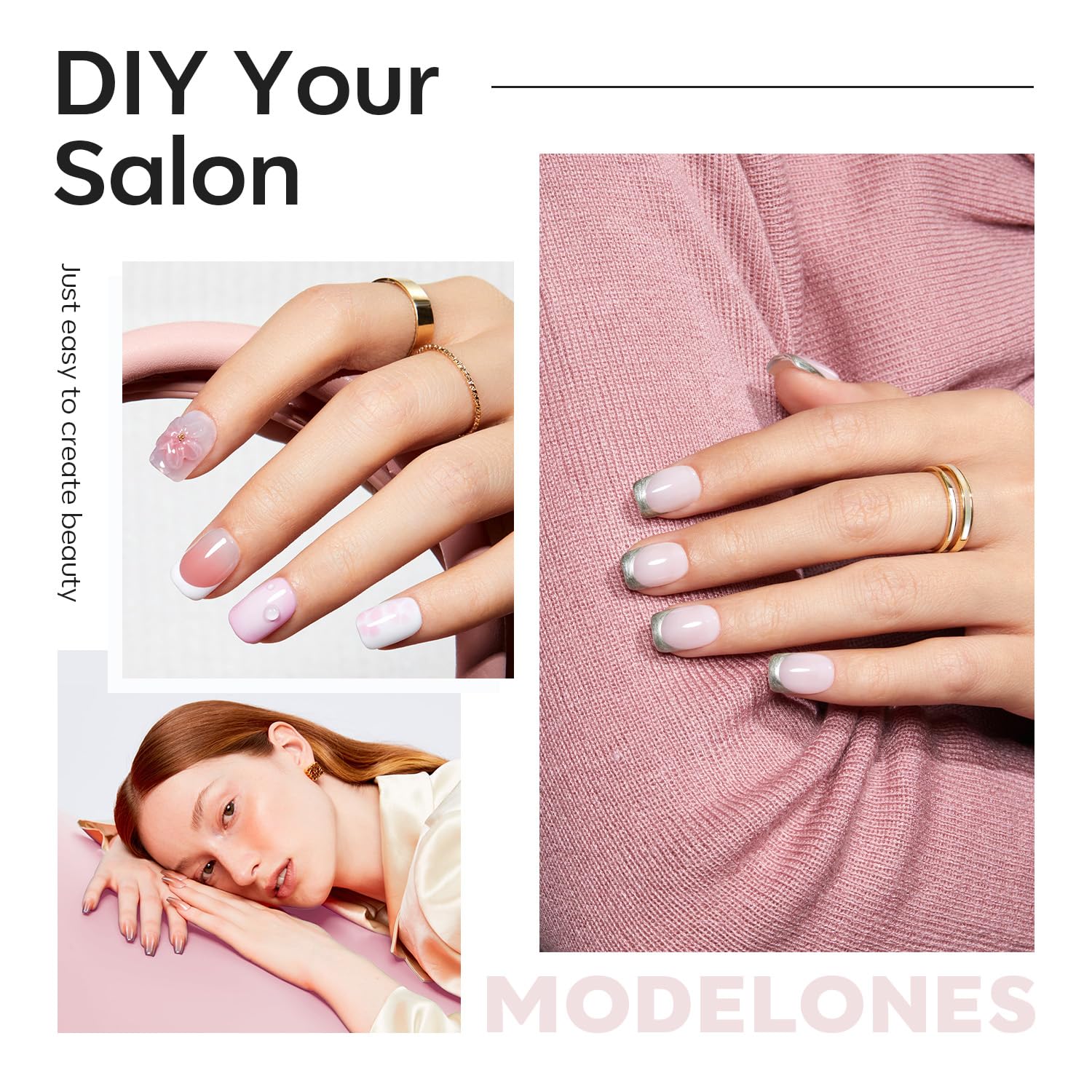 Modelones Extra Short Square Fake Nail Tips - 510Pcs Gel Tips Pre-shaped Half Matte Full Cover Clear Acrylic Gel Kit False Press on Nails for Extension DIY Salon 15Sizes-BrightBean Baby