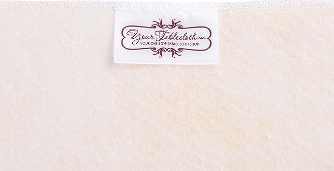 Yourtablecloth Heavy Duty Vinyl Round Fitted Tablecloth (Table Cover) with Flannel Backing Vibrant Colors Elasticized Tablecloth Great for Indoor and Outdoor Dining and Playing Cards 60" Sand