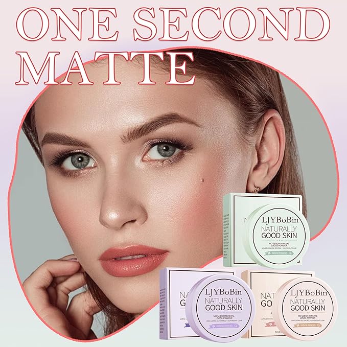 3PCS Loose Setting Powder Set,Lightweight Long Lasting Oil Control Loose Face Powder,Translucent Matte Drying Finishing Setting Powder for All Skin Types-BrightBean Baby