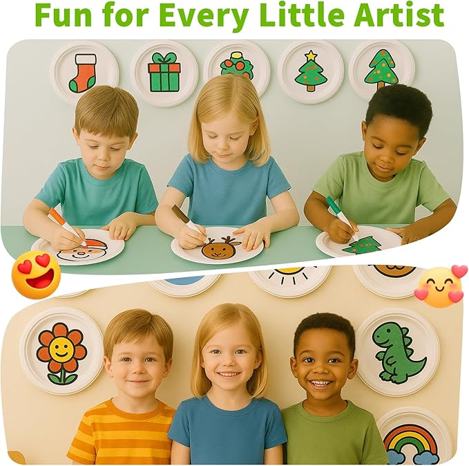 7 Inch Compostable Paper Plates 【White 150 Pack】, 100% Sugarcane Bagasse Small Dessert Plates, Bulk Disposable Plates, Sturdy Heavy Duty, Biodegradable Dinnerware for Party, Picnic, BBQ