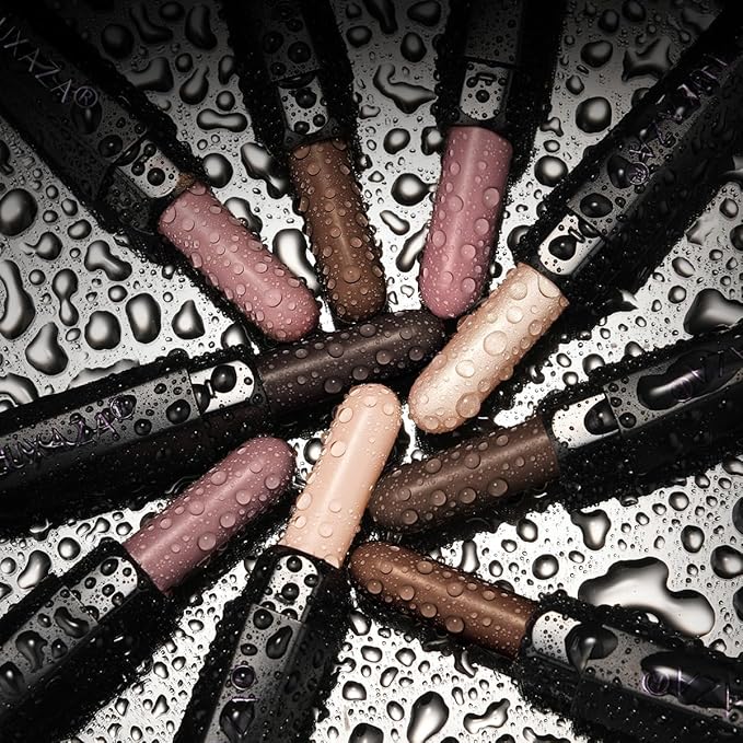 Neutral Eyeshadow Stick Makeup 6PCS Set, Dark Grey Shimmer Matte Cream Eye Shadow for Smoky Eye Brightener Pencil Crayon - A3 Smoky Rose Taupe-BrightBean Baby