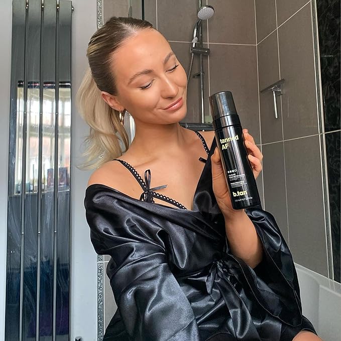 b.tan Dark Self Tanner Mousse | Get Tanned - Best, 1 Hour Express Sunless Tanning Foam, No Fake Tan Smell, Ultra Dark Bronzing Glow, Face & Body, Vegan, Cruelty Free, 6.7 Fl Oz-BrightBean Baby