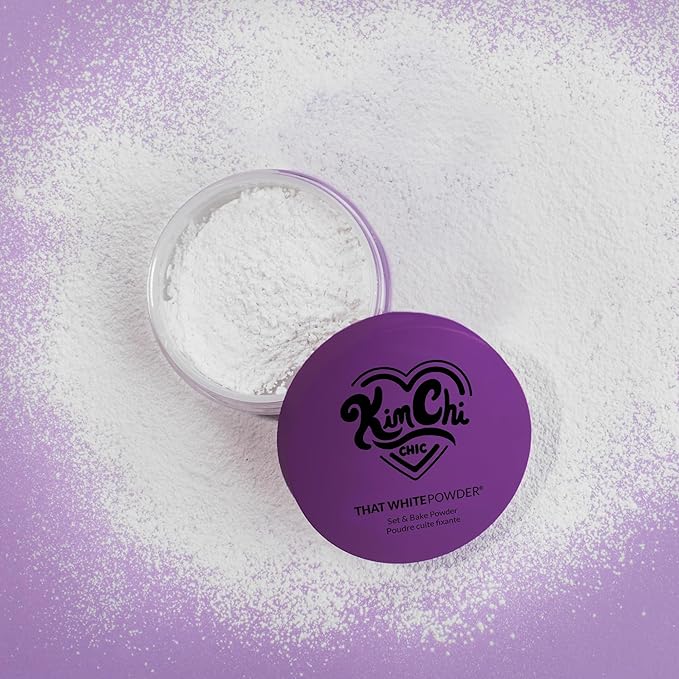 KimChi Chic Beauty That White Powder, Mattifying Makeup Setting Powder for All Skin Types, Long-Lasting Face Powder Helps Minimize the Appearance of Fine Lines-BrightBean Baby