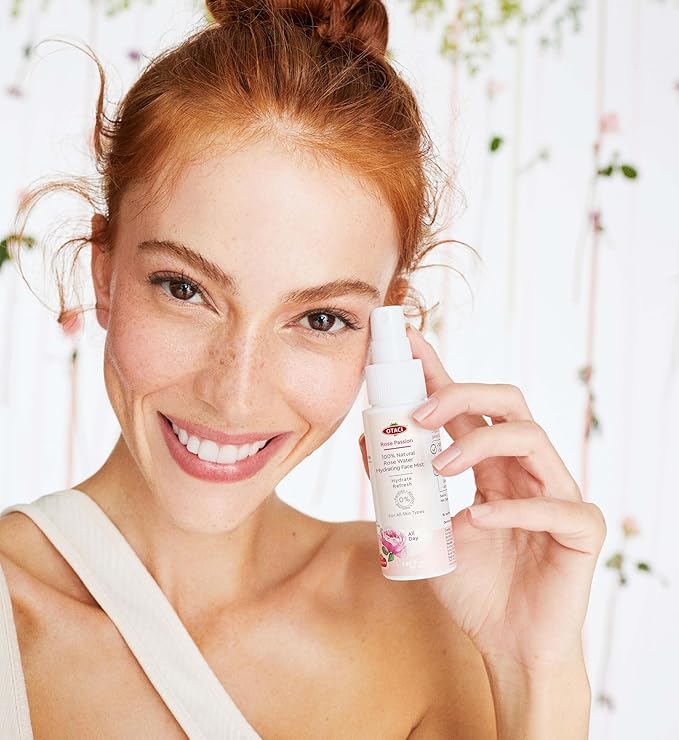 OTACI Rose Passion Face Mist Spray – 100% Natural Rose Water Hydrating Mist for Glowing, Refreshed Skin – Travel Size 50ml – Vegan, Alcohol-Free, for All Skin Types-BrightBean Baby