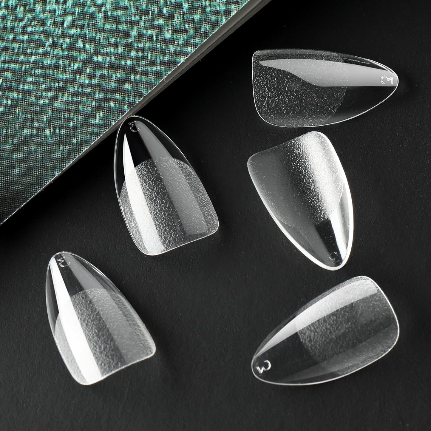 UNA GELLA Short Almond Nail Tips, 312pcs Short Almond Gel Nail Tips Shape Pre Etched Press On Nails Clear Acrylic Fake Nails No C Curve for Full Cover Nails Extension Home Art DIY Salon 12 Sizes-BrightBean Baby